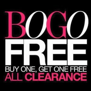 All 🔴 clearance buy one, get one!